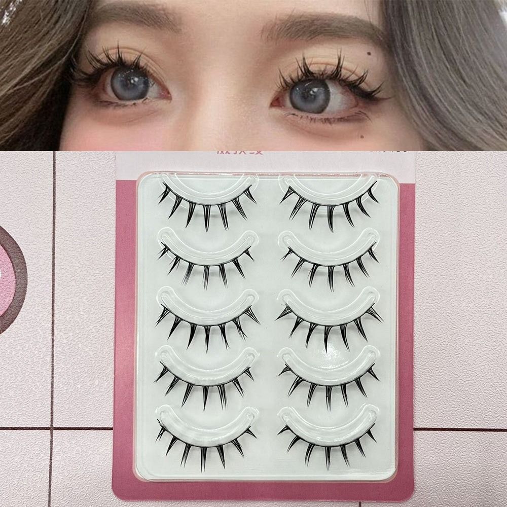 Faux Mink False Eyelashes 5 Pa - Anime Cosplay Thick 评论和价格