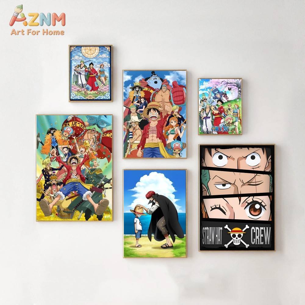 AZNM One Piece Unframed Canvas - One Piece Straw Hat 评论和价格