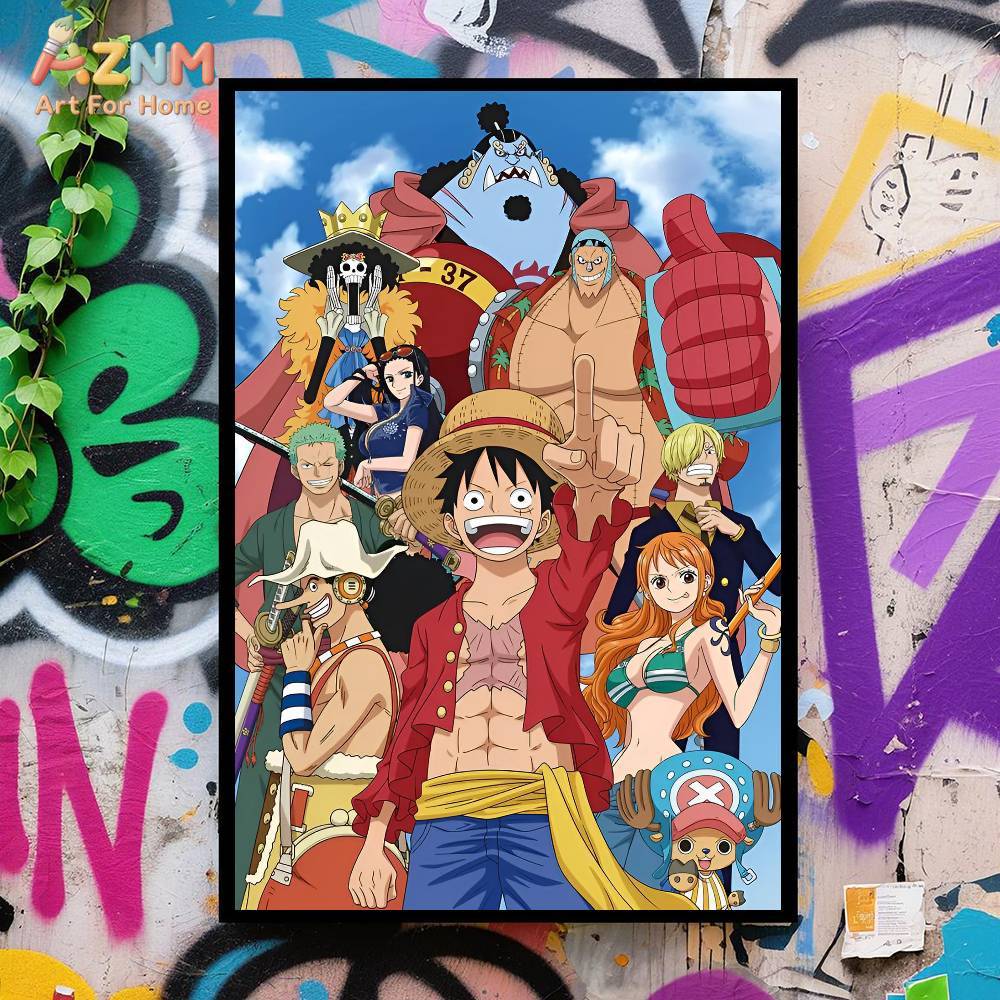 AZNM One Piece Unframed Canvas - One Piece Straw Hat 评论和价格